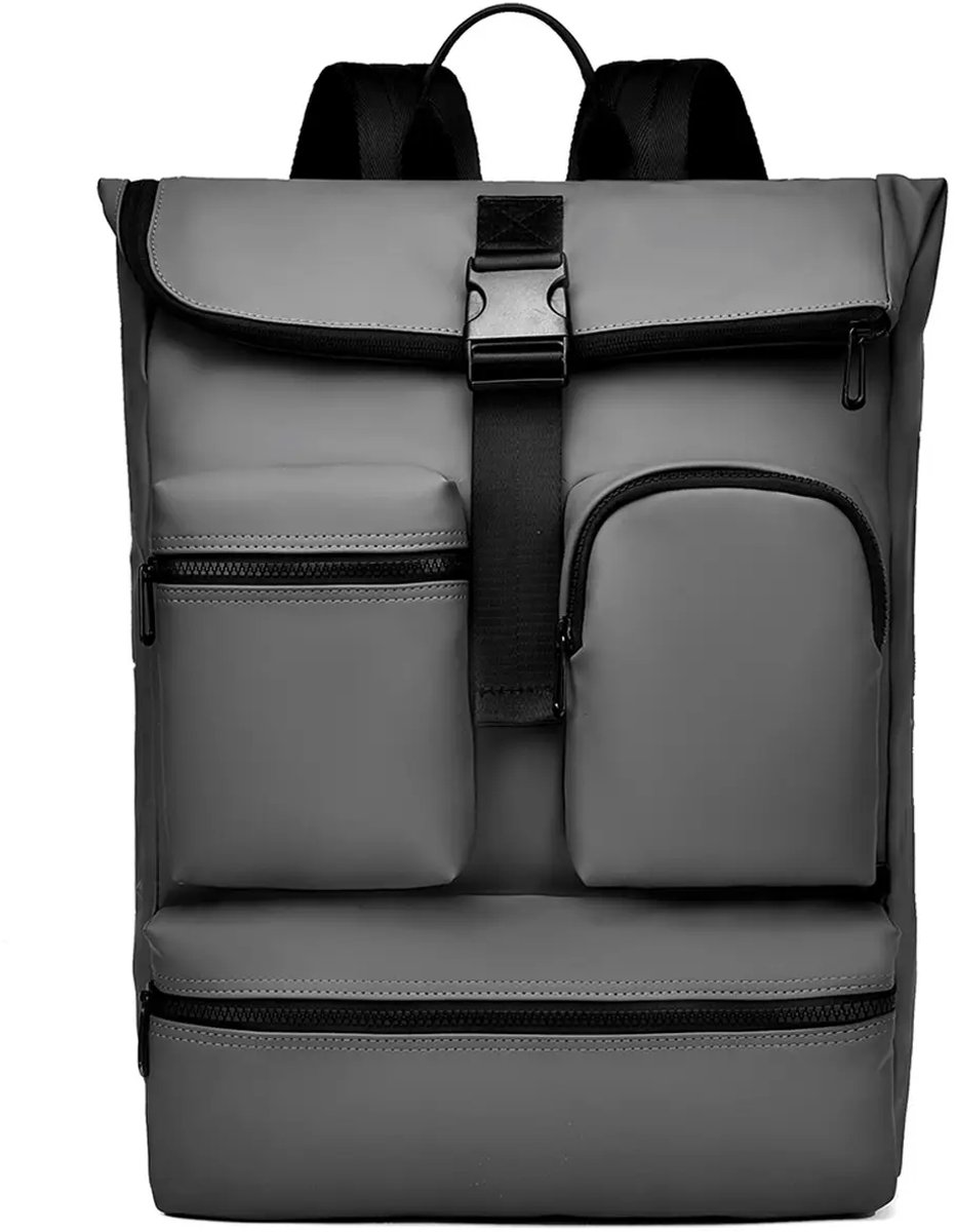 Waterafstotende Flip Top Laptoprugzak 15,6 Inch – Business Rugzak met Meerdere Externe Zakken – Antidiefstal Laptop Rugzak met Grote Capaciteit – Voor Kantoor, Werk, Reizen & Dagelijks Gebruik