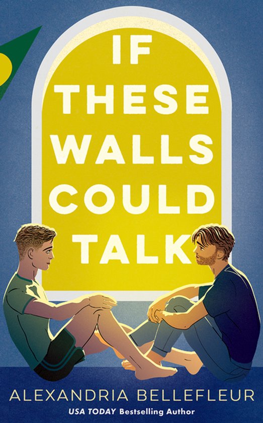 Boekcover met de titel 'If These Walls Could Talk' in gele letters op een gele achtergrond, met twee mannen die tegenover elkaar zitten.