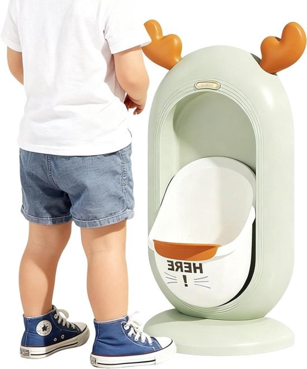 Kinder Urinoir - Potje Trainer - Zindelijkheidstraining - Aan de muur gemonteerd - 47 x 24 x 18 cm - Groen