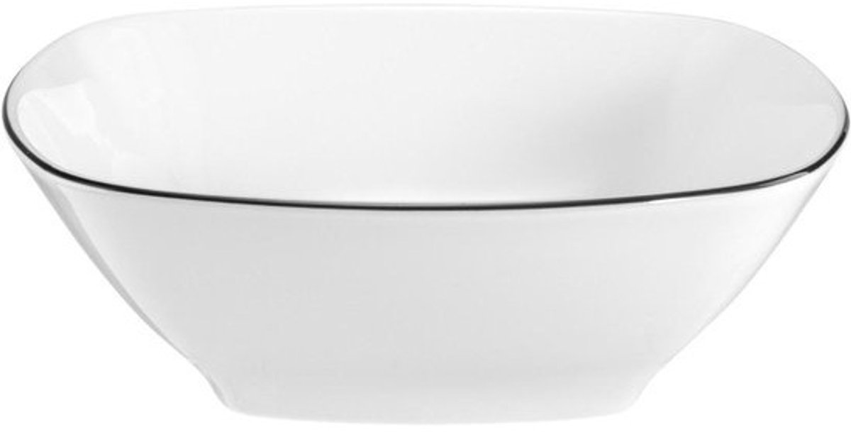 Dessertkom - Soepkom Snackkom - Serveren van gerechten - Hoekige vorm - 15 x 15 cm - Zwart