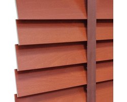 Houten Jaloezieën op Maat - Houten Blinds - Privacy Creëren - 50 mm Lamellen - 140 x 100 cm