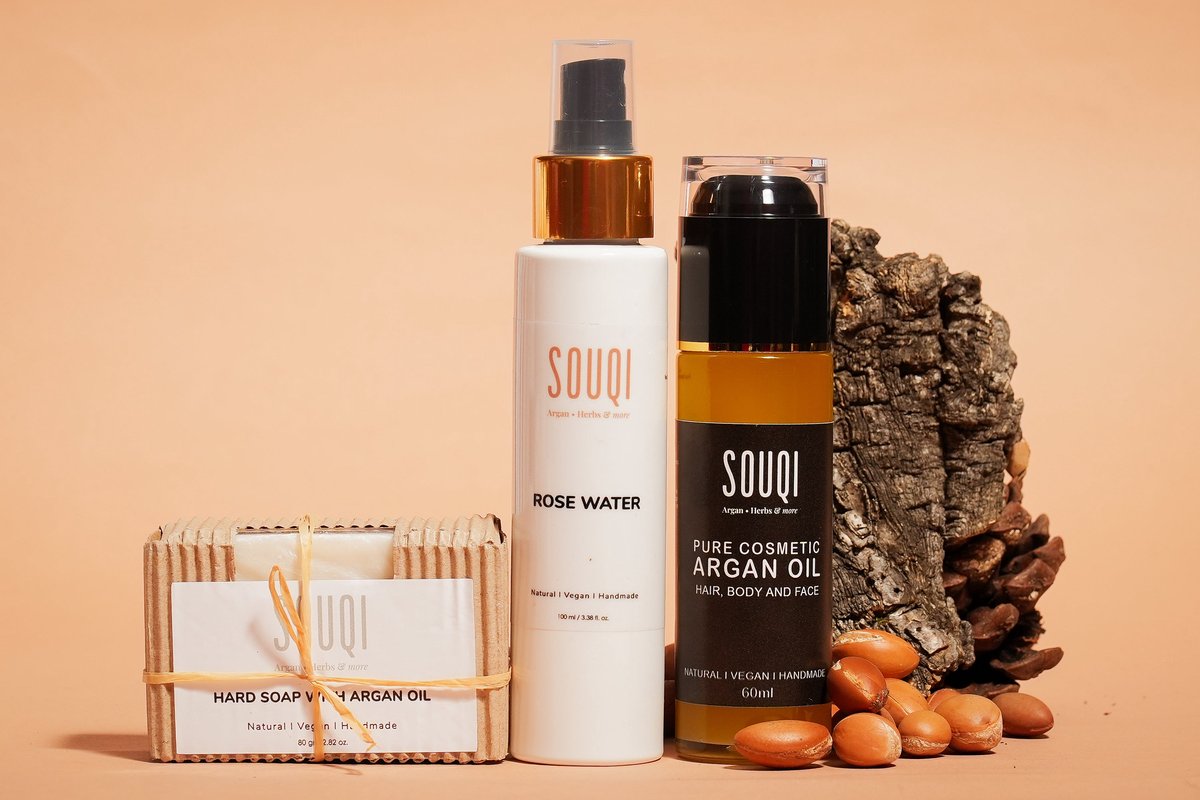 Souqi Layla Giftset - Verzorgingsset met Argan en Rozenwater voor Dames