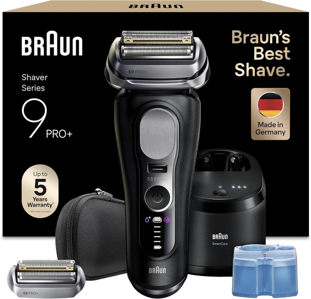 Braun Series 9 PRO+ 9660CCPS - Extra S9 Pro+ Scheerkop - Elektrisch Scheerapparaat met Trimmer - Ultradunne Precisiescheerbladen - Pro SensoAdapt - SmartCare Center