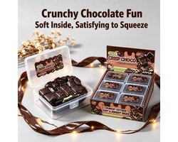 Wax Cracking Chocolade Squishy 8 cm – 1 Stuk – Fidget Toy – TikTok Trend – Stressverlichtend Speelgoed – Squeeze