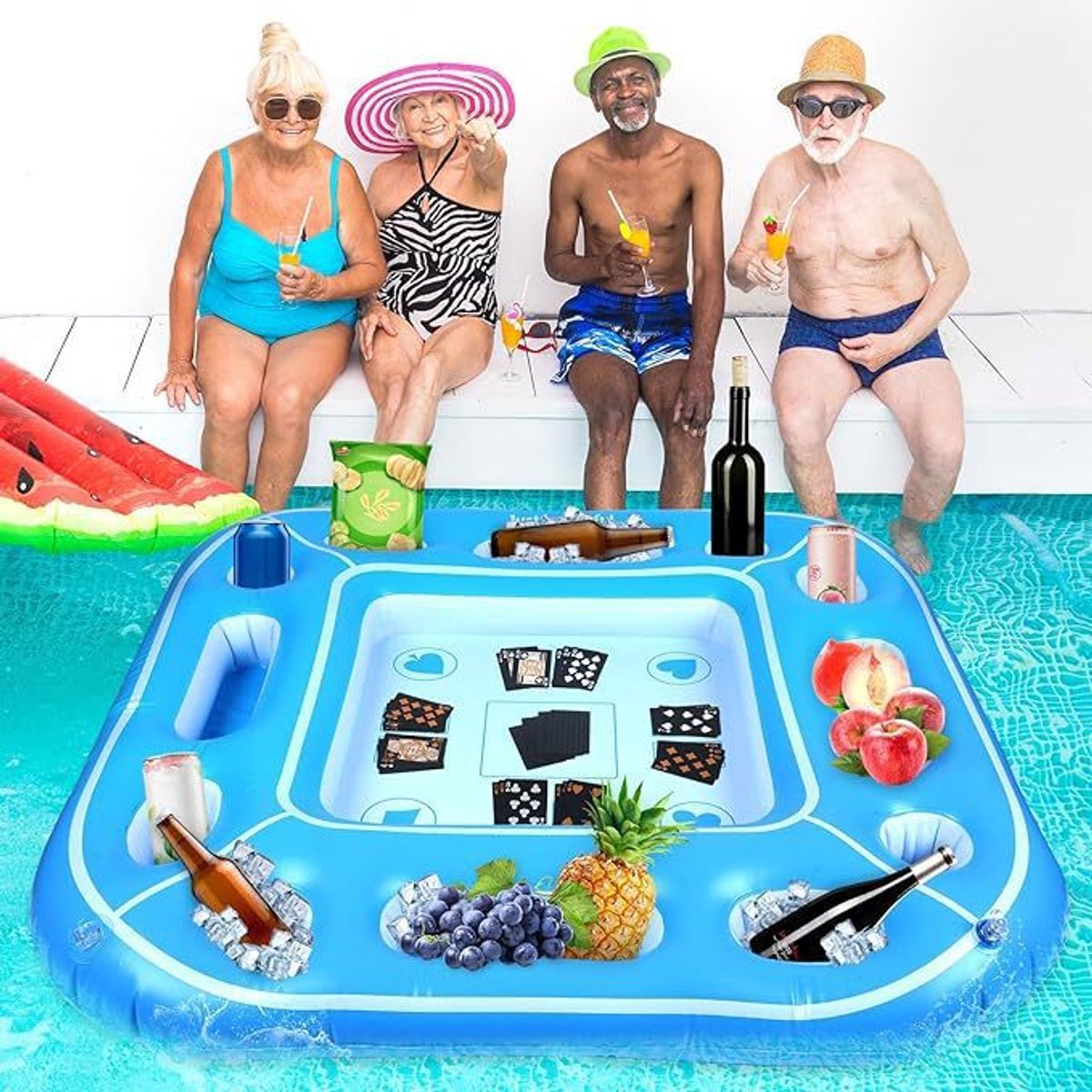 Drijvende biljarttafel - accessoireblad voor spa en zwembad | Draagbaar en waterdicht voor zomervakanties, buitenfeesten met het gezin - strandfeesten en feesten aan het meer