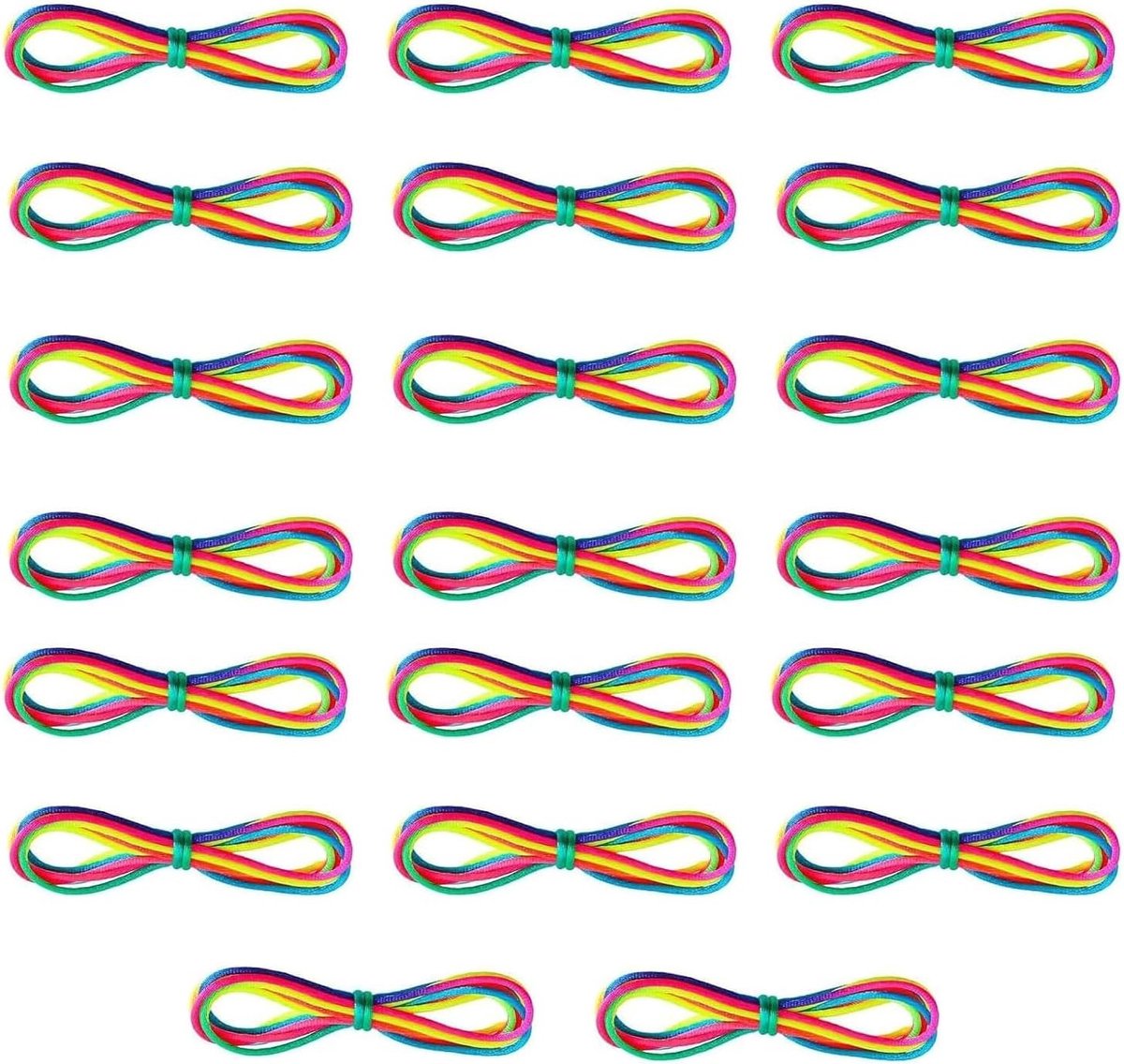 20 Stuks Vinger Twister Spel, Regenboog Draad Spel voor Kinderen, Creatieve Spellen voor Verjaardag, Kerst en Schooltassen