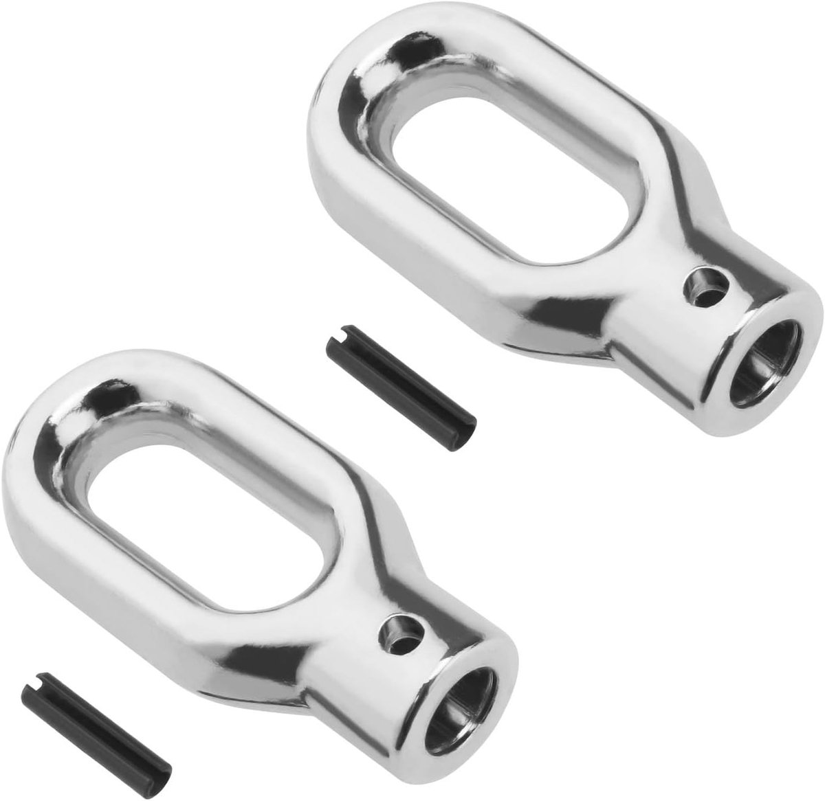 2 Stuks Aluminium Ring Haak voor Tentlift - Sterke Crankshaft Haak met Wormwiel voor Zware Tenten - Afmetingen 62x31.4x10mm