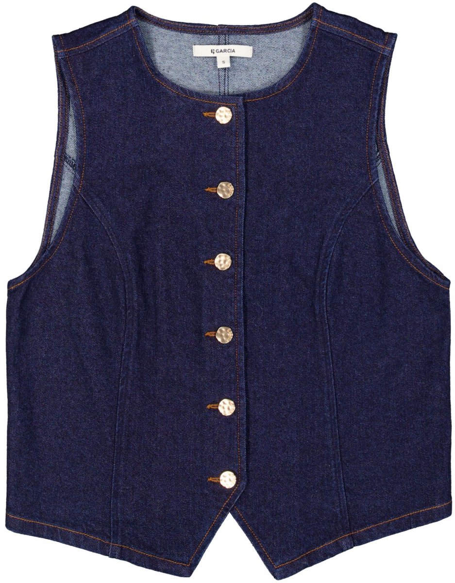 Garcia Gilet Denim Gilet U260093 8888-rinsed Dames Maat - XL