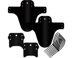 Fietsspatborden - 2-Delige Set - Spatborden Fiets - Spatlap Voor Fiets - Universele Flexibele Wielspatbord - Inclusief 8 Kabelbinders - Spatbord Accessoires - Eenvoudig Te Installeren - Geschikt Voor Mountainbikes, Stadsfietsen En E-Bikes - Zwart