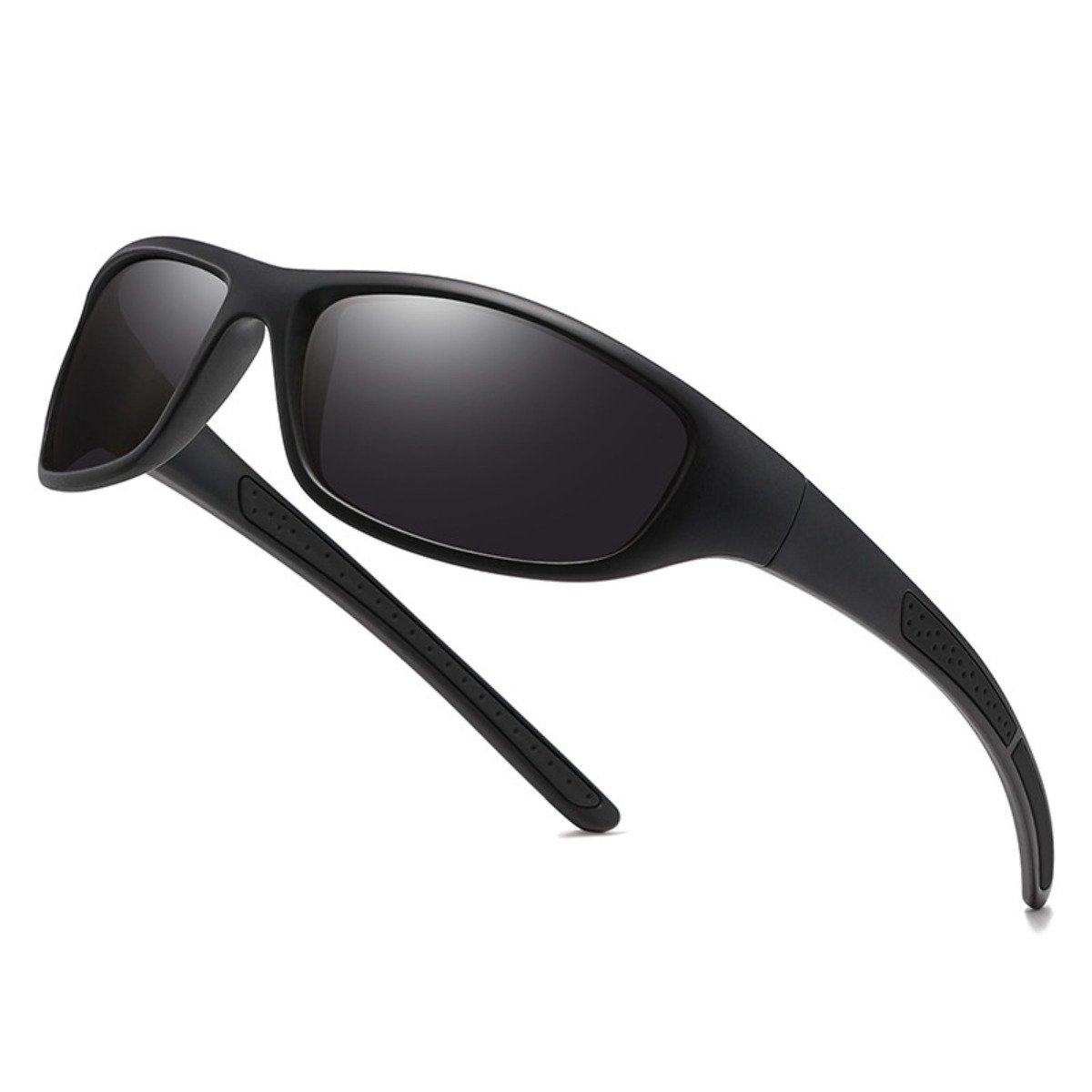 Sport Gepolariseerde Zonnebril met Opbergzakje — Gepolariseerde TAC-lenzen, UV-bescherming, PC+TAC-frame Black