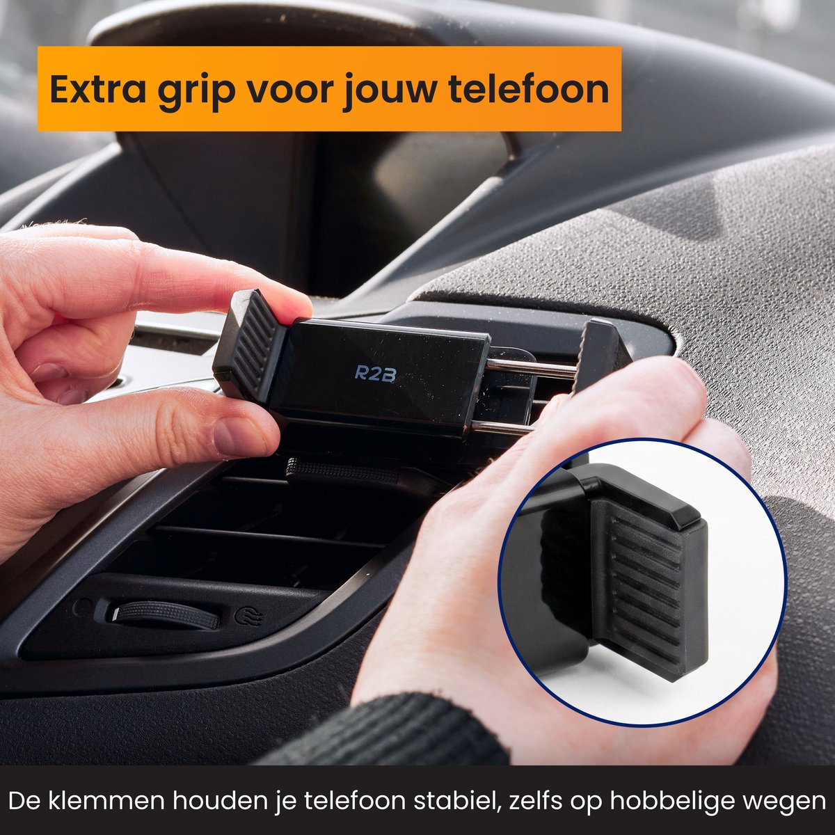 R2B Telefoonhouders Auto Ventilatie - 360° Rotatie - Telefoonhouder Auto - GSM Houder Auto - Mobiel Houder Auto - Autohouder - Telefoon Houder - Auto Telefoonhouder - Phone Holder Car – foto 3