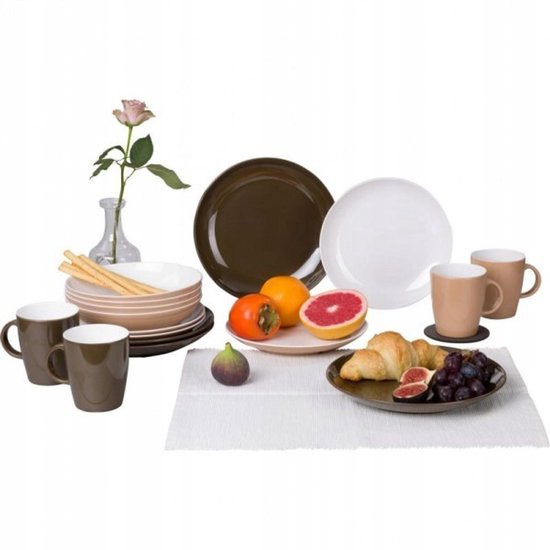 Bruin Melamine Bestekset 16 Delig voor 4 Personen — afbeelding 3