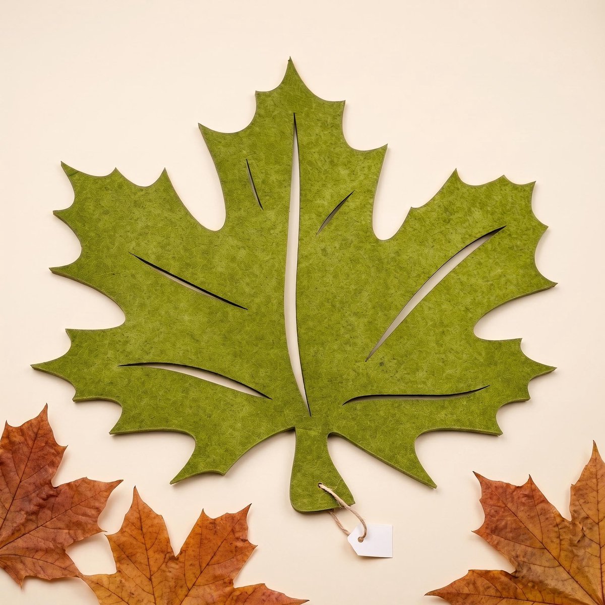 Herfstblad - Wandhanger - 47 cm - Groen