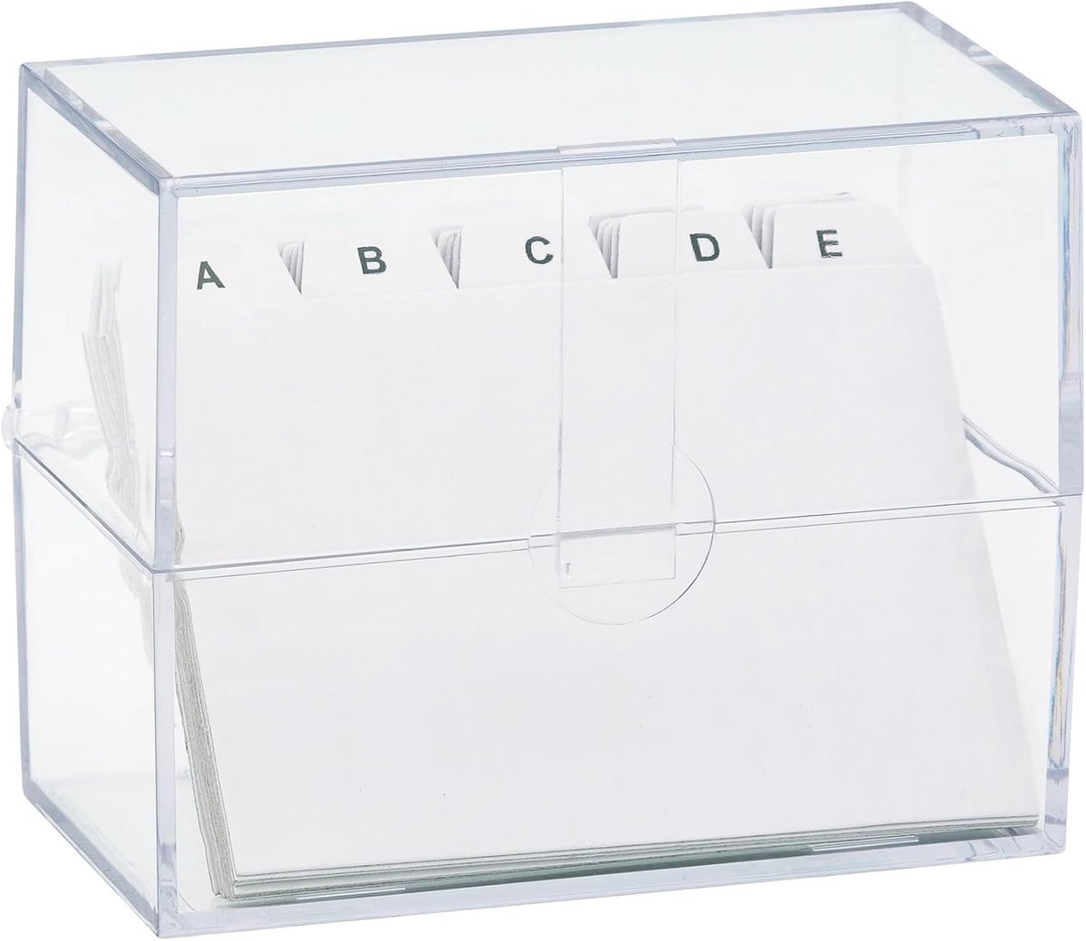 Indexkaarthouder A7 met A-Z-index, kunststof, wit, 12 x 7 x 9,5 cm