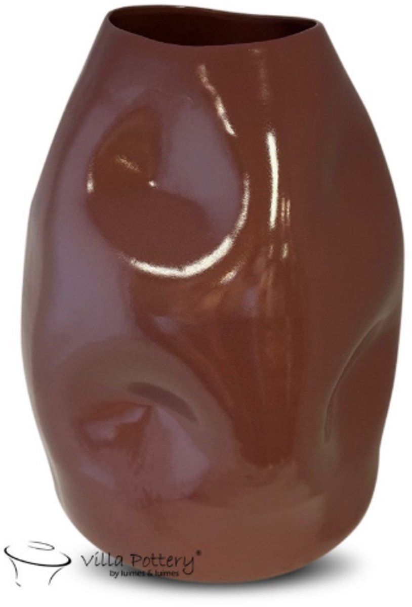 Villa Pottery Vaas - Villa Pottery - Woondecoratie - Keramiek - Decoratie - Genk 2 Vaas Aubergine Rood