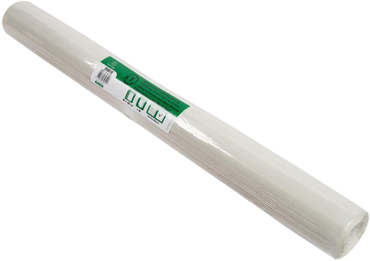 Exacompta Navulling voor conferentiebord - standaardpapier 60g - 48 effen vellen 65x100mm. - Wit - 35651E