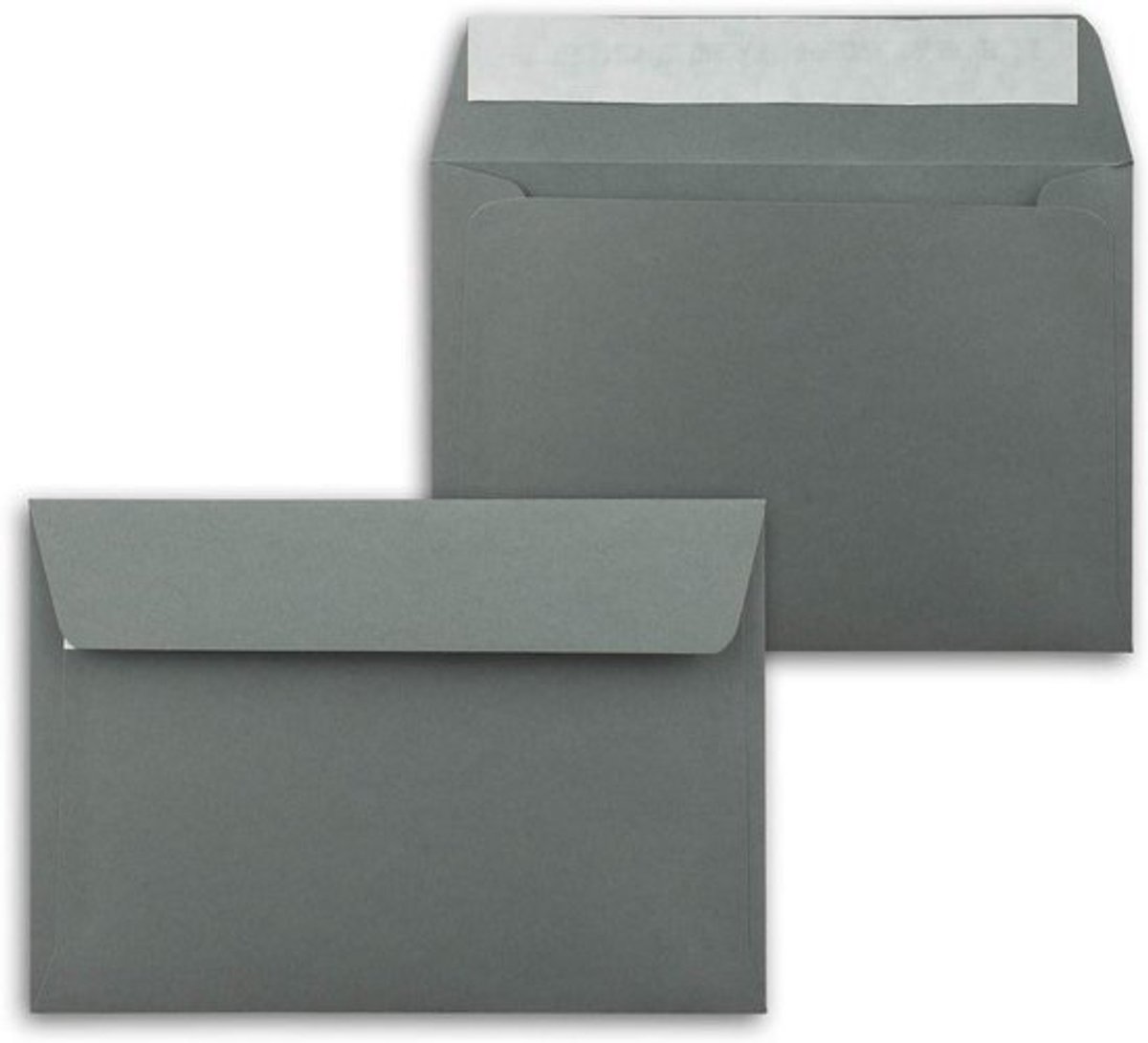 Enveloppen Antraciet - Briefpapier C6 - Kaarten Versturen - Zelfklevend Zonder Venster - 50 Stuks - Antraciet