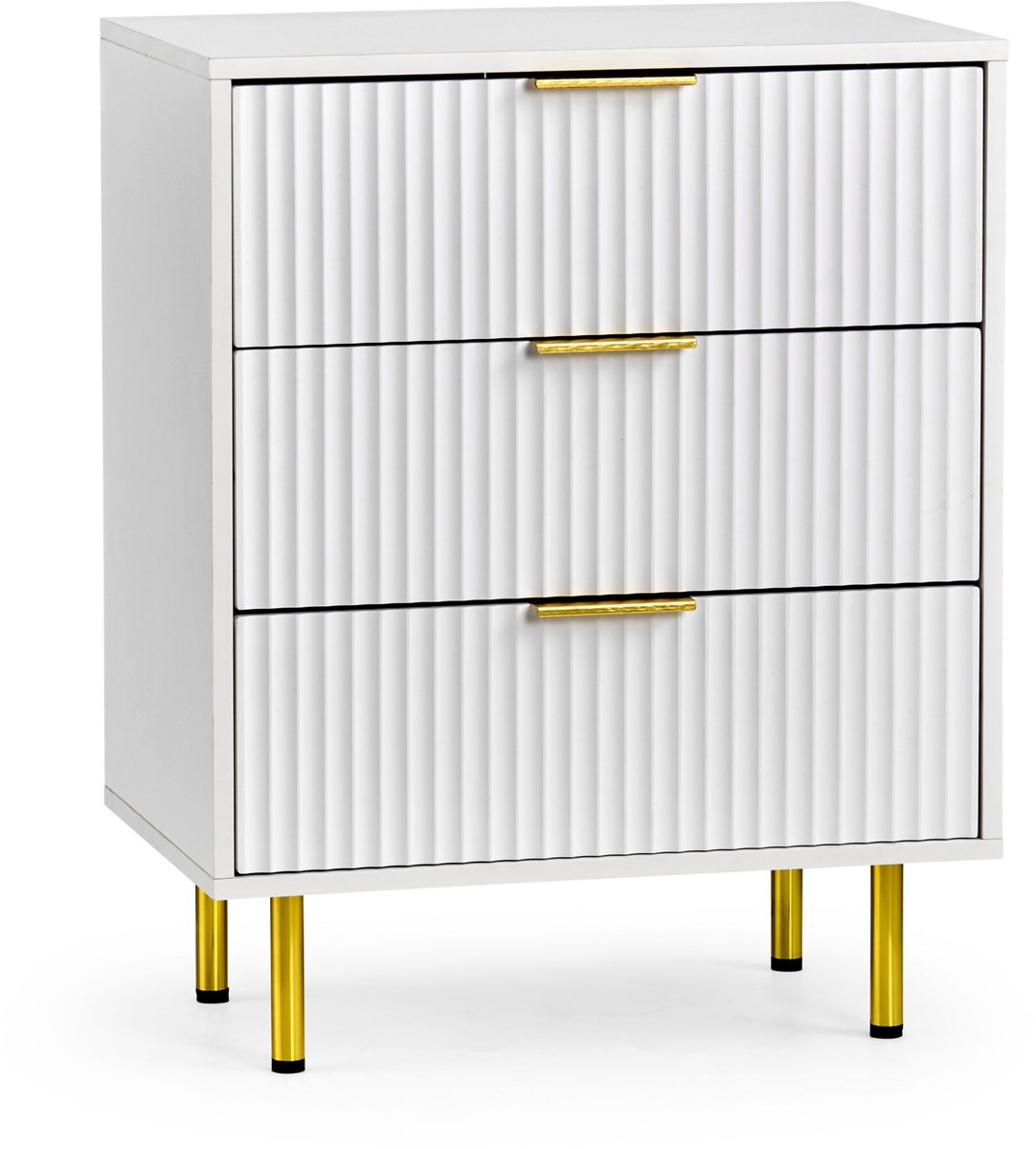 hjh LIVING Commode / ladekast Hjelle K 60x40x76 cm 3 lades wit hjh LIVING