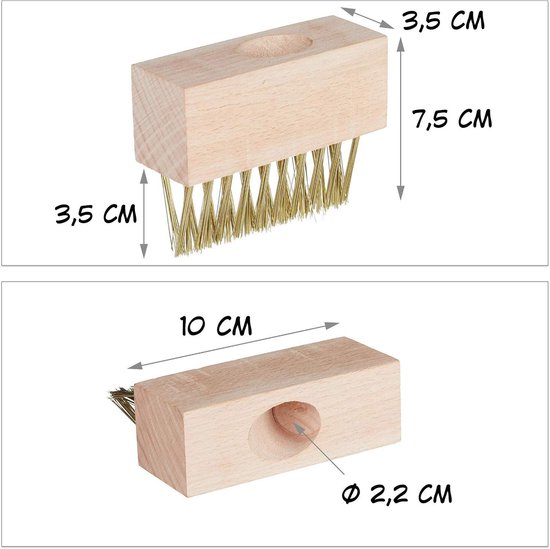 Kavo Onkruidborstel - Set van 2 - Onkruidverwijderborstel - Borstel en Bladschraper - Bruin - 10cm x 4cm x 8cm — afbeelding 4