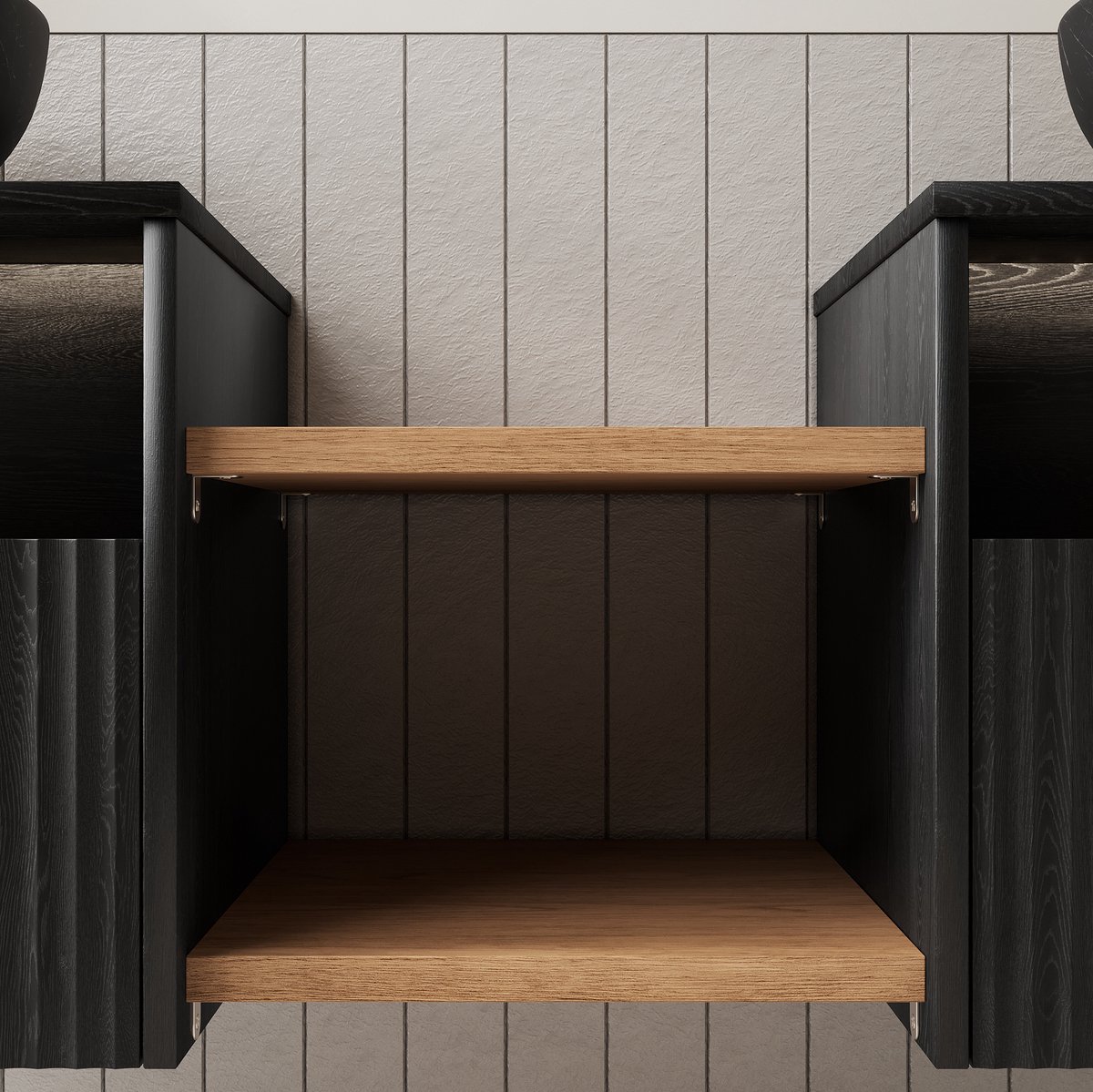 MODFU - Kast Legplank - Badkamer - Houtnerf - Houtkleur - 40 X 45 X 2,5 Cm