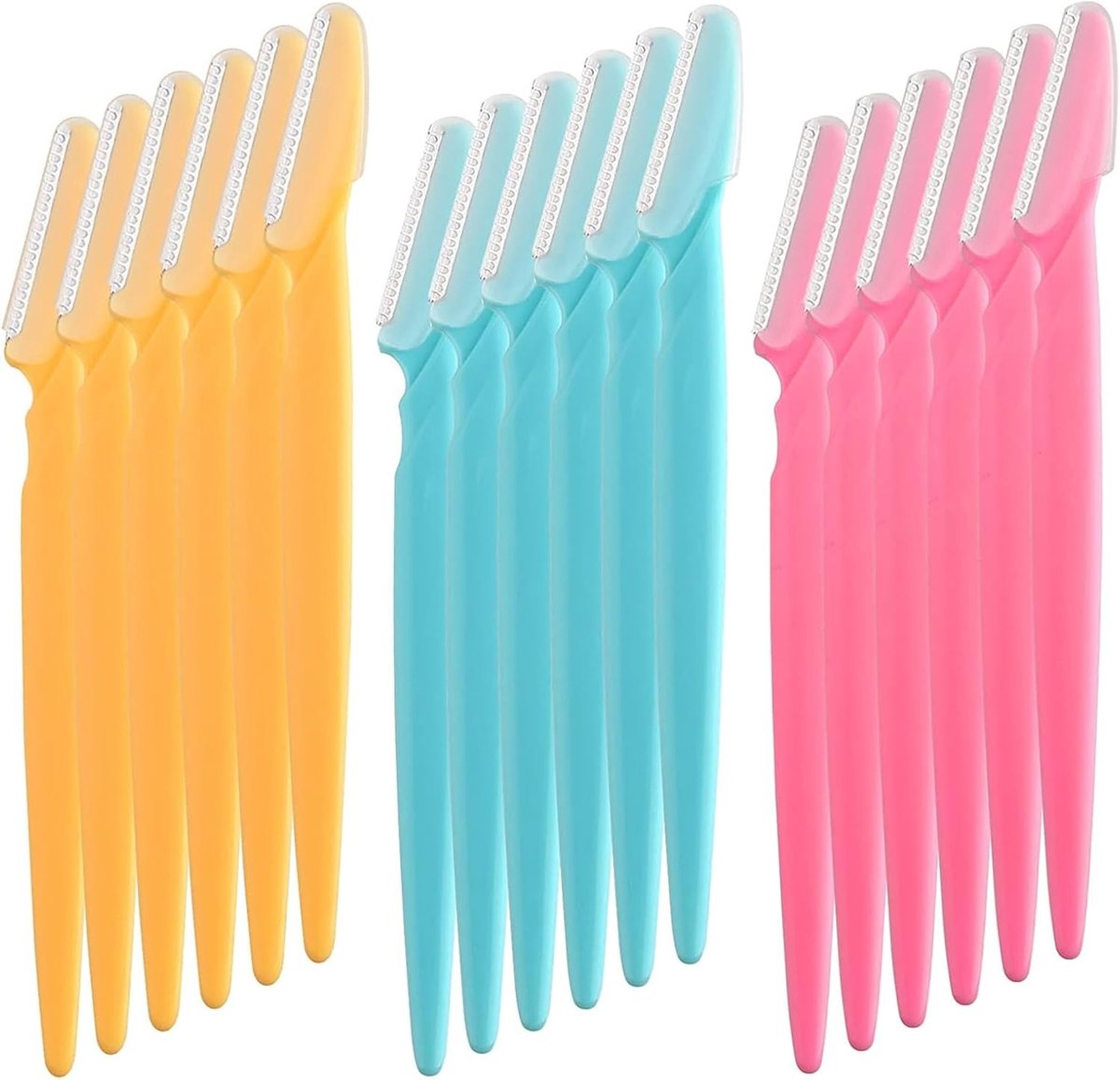 Draagbare Eyebrow Shaver Set van 60 Stuks, RVS Scheermes voor Gezicht en Lichaam, Perfect voor Mannen en Vrouwen, Precisie en Schoonheid
