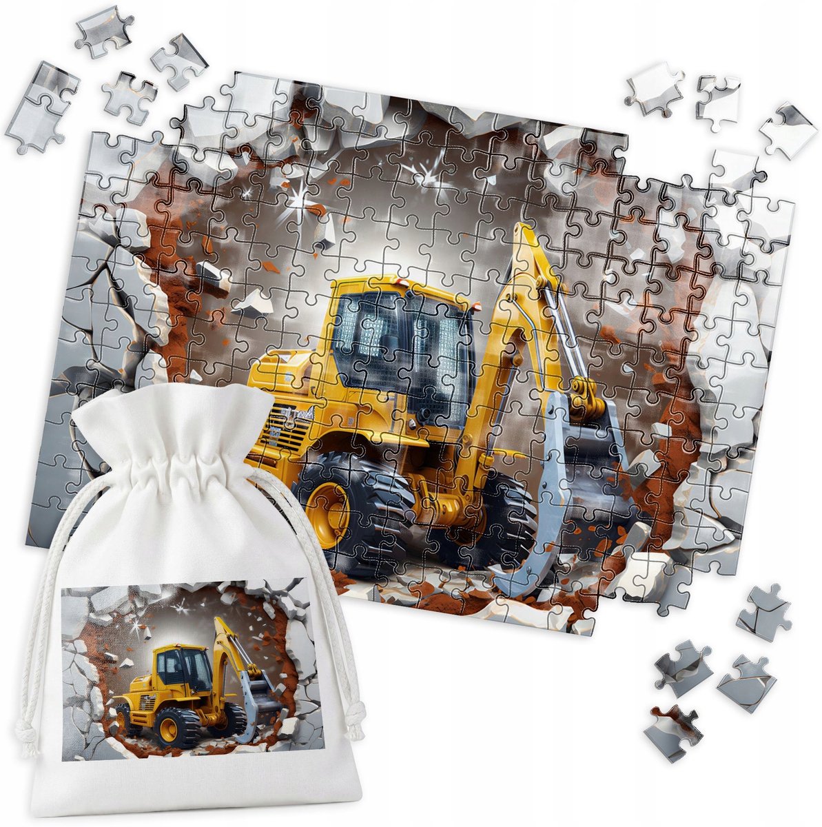 Traditionele Puzzel - Voertuig Bouwen, 192 Stukjes