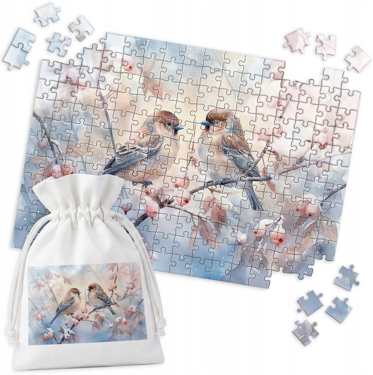 Traditionele Puzzel - 192 Stukjes - Vogels & Bloemen