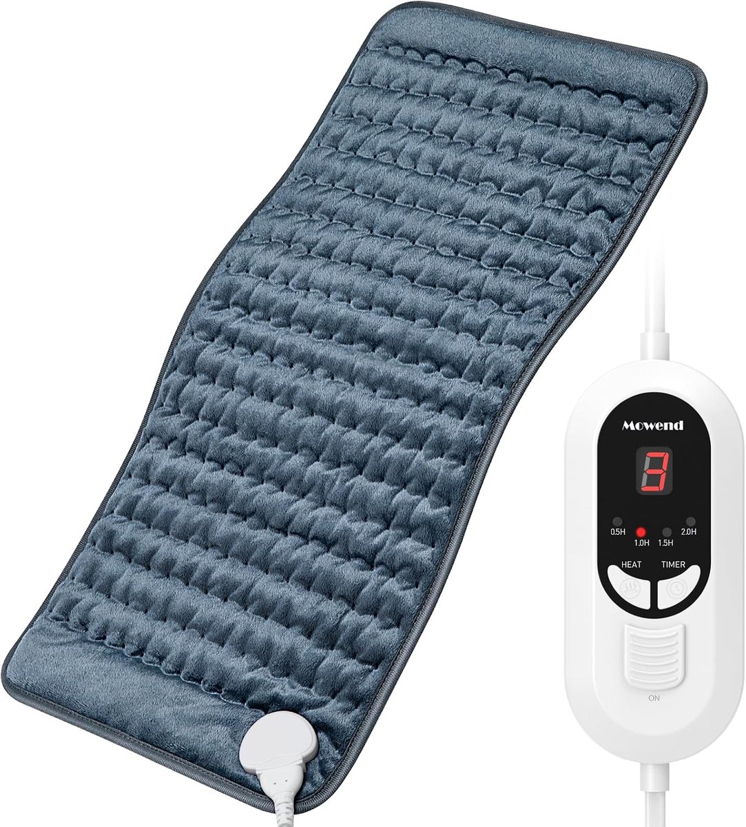 MSB Handel® Warmtekussen Elektrisch - Verwarmingskussen 30x60cm - Elektrisch Warmtekussen voor Rug, Nek, Schouder, Buik - 9 Warmtestanden met Timer 0.5-2H - Heating Pad - Wasbaar - Automatische Uitschakeling
