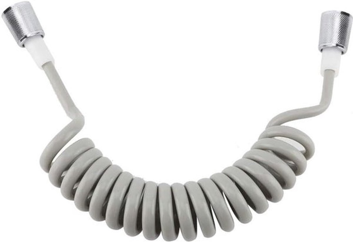 Flexibele telescopische veerdoucheslang voor waterleiding, toilet, bidet - Grijs.