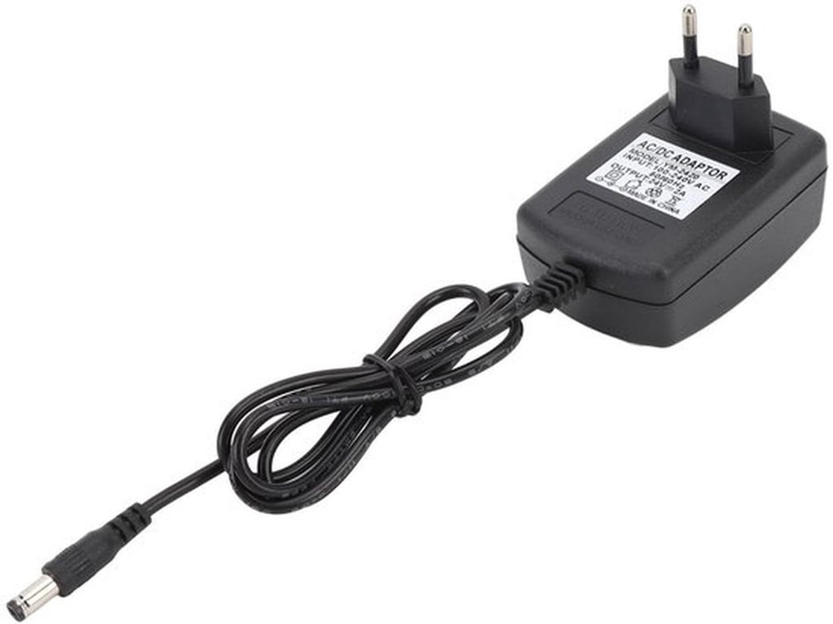 - Voedingsadapter 24V 2A 48W - Geschikt voor LED Strips - EU Plug - Stabiele voeding - Voor computerbehuizingen - Ideaal voor gebruik - Com...