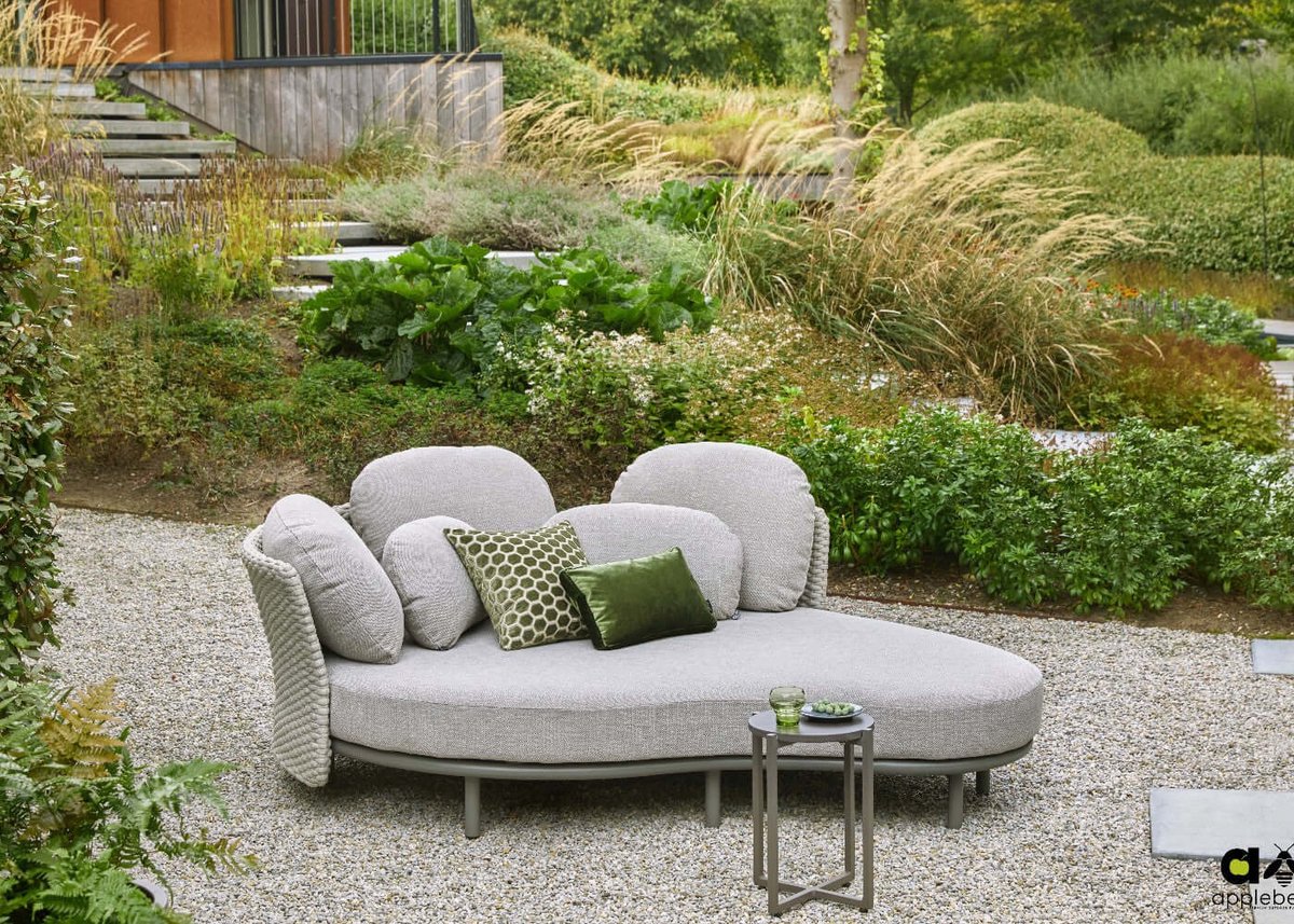 Apple Bee Chill Out Sun Lounger - Taupe Rope - 224x150 cm - Smoked Grey