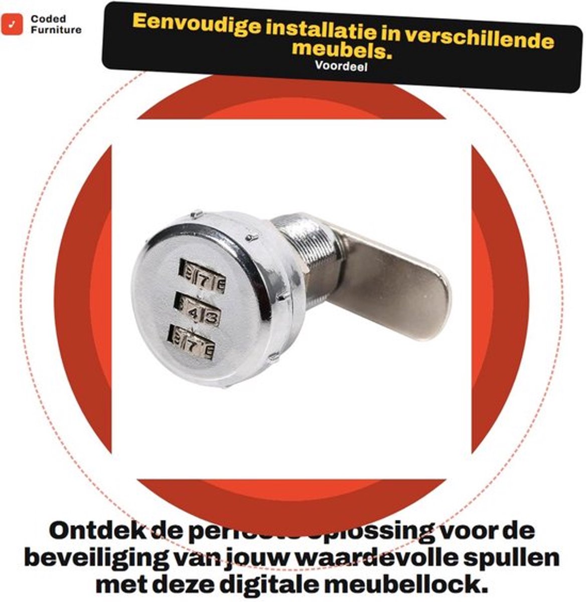 Dailygoods- Kluis met Cijferslot - Kluisje voor Kast - Kluis voor Lade - Kluis voor