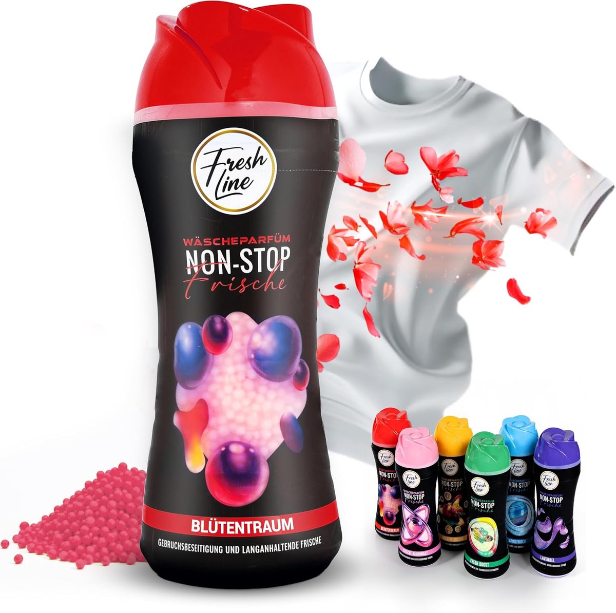 Fresh Line® - Wasverfrisser (3 pack) - Bloemendroom - Wasparfum - Geurparels - 3 x 300 g