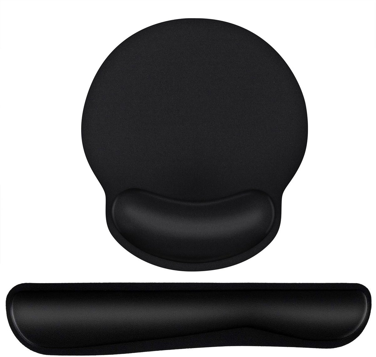 casalora - Ergonomische Polssteun en Muismat - Gelkussen - Antislip - Compact - Toetsenbord en Muis - Zwart