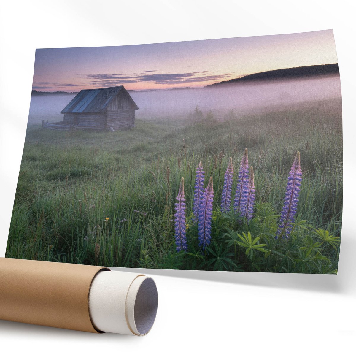 Coloray Polycanvas Wandposter - Bosbessen, Fotografie - 594 x 840 mm - Oranje Design - Rechthoek - Canvasposter - Woonkamer - Rustiek