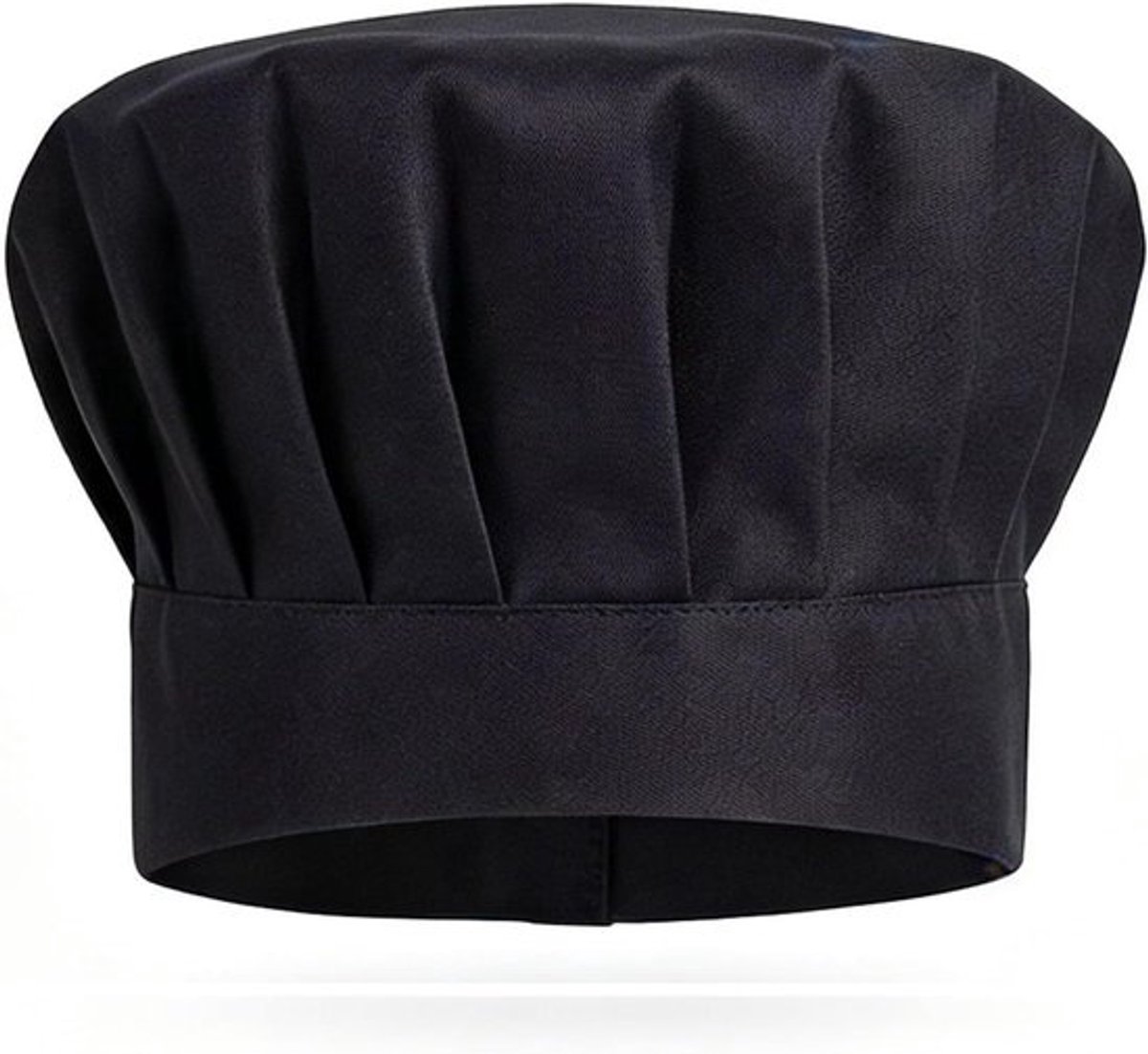 Koksmuts - Chef Hoed - Professioneel Koken - Ademend Katoen - ca. 28 cm diameter - Zwart