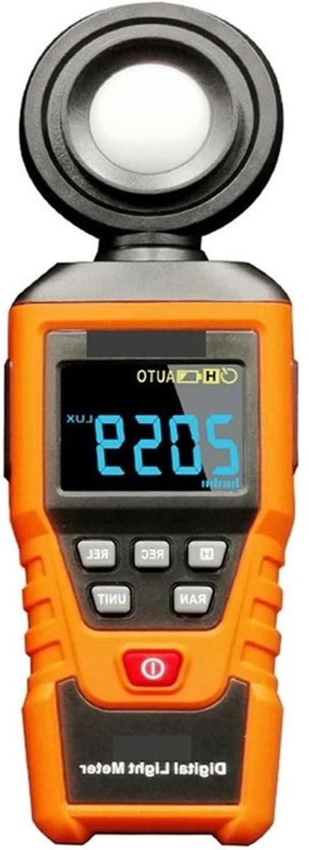Draagbare Verlichtingsmeter - Digitale Luxmeter Luxometer - Fotografie Belichting Meten - 180 Graden Draaibare Probe - 200000Lux - Zwart
