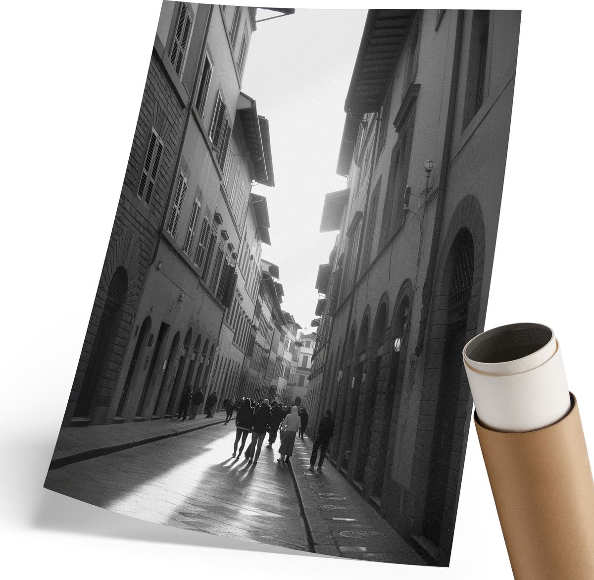 Coloray Polycanvas Wandposter - Historische Architectuur, Fotografie - 210 x 297 mm - Zwart Poster - Rechthoek - Muurkunst - Woonkamer, Slaapkamer, Kantoor - Klassiek