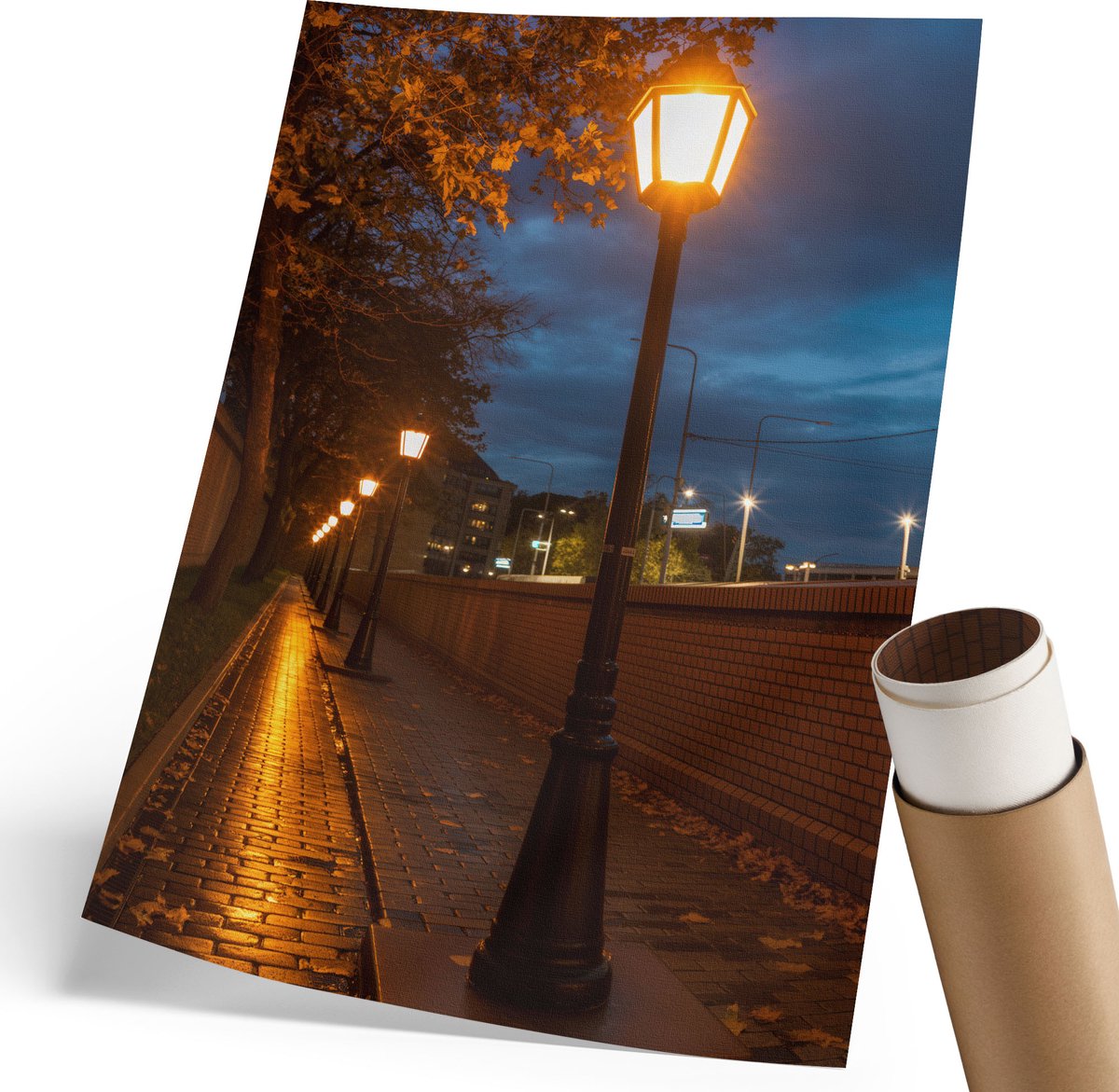 Wallfluent Polycanvas Wandposter - De Gevel Van Het Huis, Fotografie - 420 x 594 mm - Wit Poster - Rechthoek - Canvasposter - Woonkamer, Slaapkamer, Kantoor - Klassiek