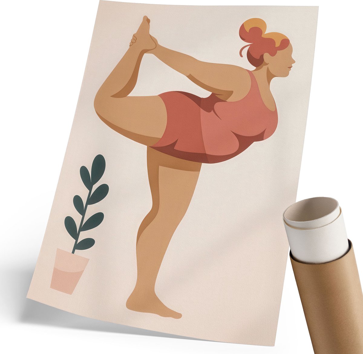 Wallfluent Polycanvas Wandposter - De Fotograaf Sescau, Rood - 297 x 420 mm - Grijs Poster - Rechthoek - Interieurdecoratie - Kantoor - Rustiek