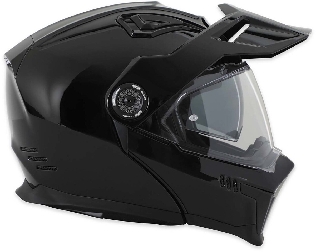 Simpson Journey Solid Zwart Metal Adventure Systeemhelm - Helm