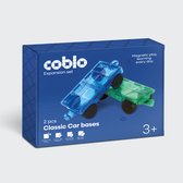Coblo - Magnetic Tiles – Classic Auto onderstellen 2 stuks – Uitbreiding voor Magnetische Tegels –Magnetisch speelgoed – Vanaf 3 jaar