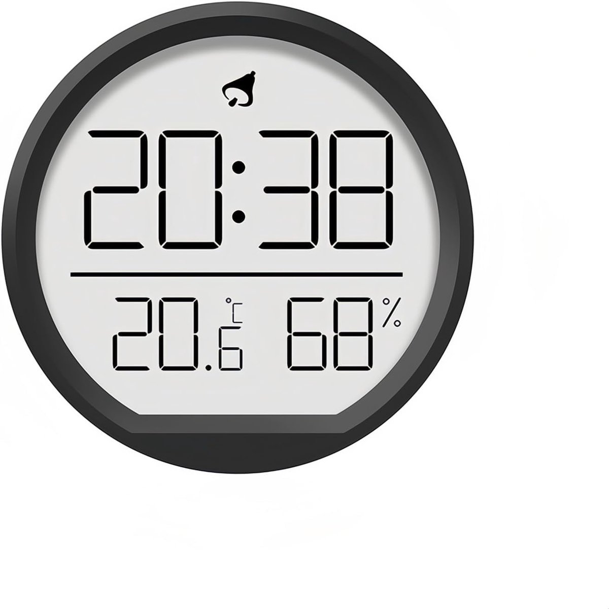 LCD Digitale Kleine Klok met Temperatuur & Luchtvochtigheid Thermohygrometer Magnetisch Ontwerp Bureau Ophangen 3 Soorten Plaatsing 12/24 Uur Kalender voor Thuis Keuken Kantoor
