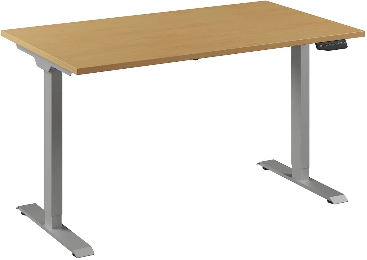 Bureau Adjust 1 Plus QA 140x80 Aluminium/Beuken