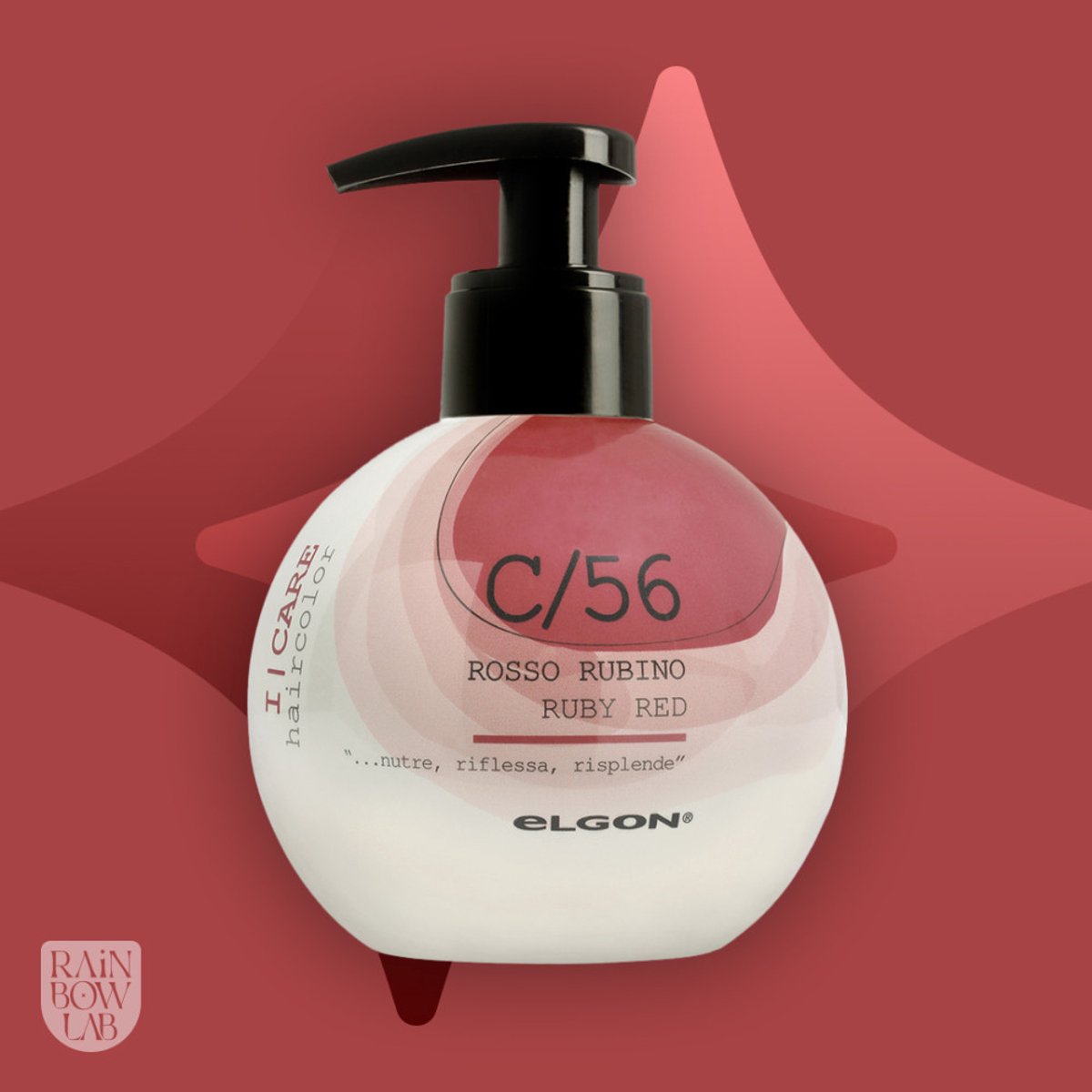 Elgon ICare C/56 Ruby Red Haarkleur Conditioner - Rode Kleur - Zonder Ammoniak - Dermatologisch Getest - 200 ml