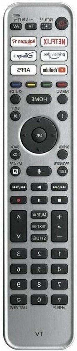 Spraakafstandsbediening - Universele afstandsbediening - TV bedienen - Directe werking - 24 cm - Zwart