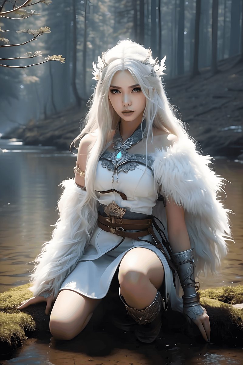 Anime Prinses Poster - Manga - Prinses in Bos - Fantasy - Abstracte - posters - formaat 70x100cm - Wanddecoratie - L1782MT