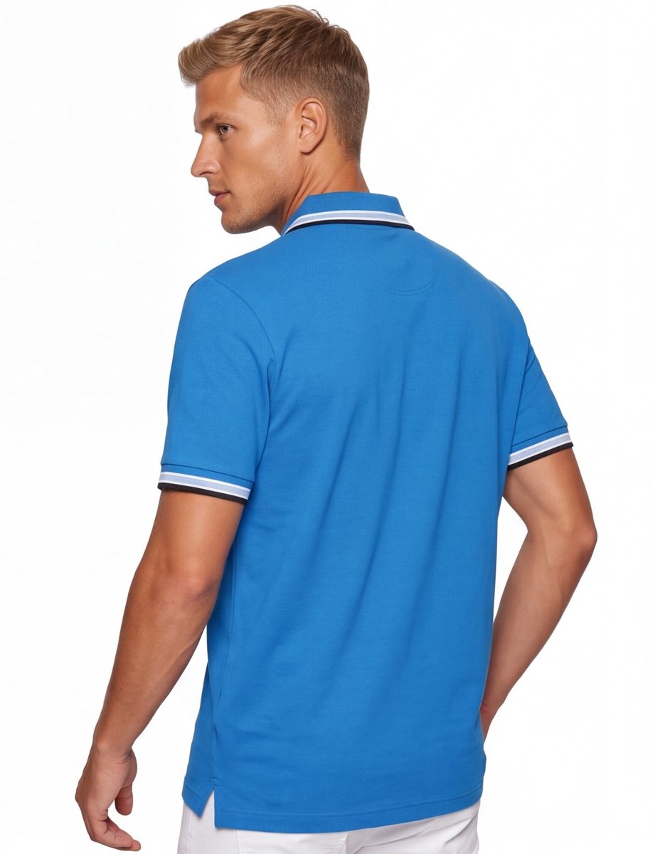 Hugo Boss poloshirt korte mouw blauw