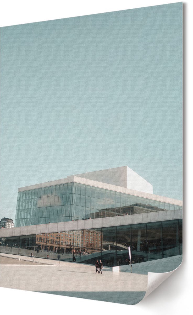 Coloray Polycanvas Poster - Moderne Architectuur, Fotografie - 594 x 840 - Grijs Motief - Rechthoek - Kunstposter - Slaapkamer - Modern