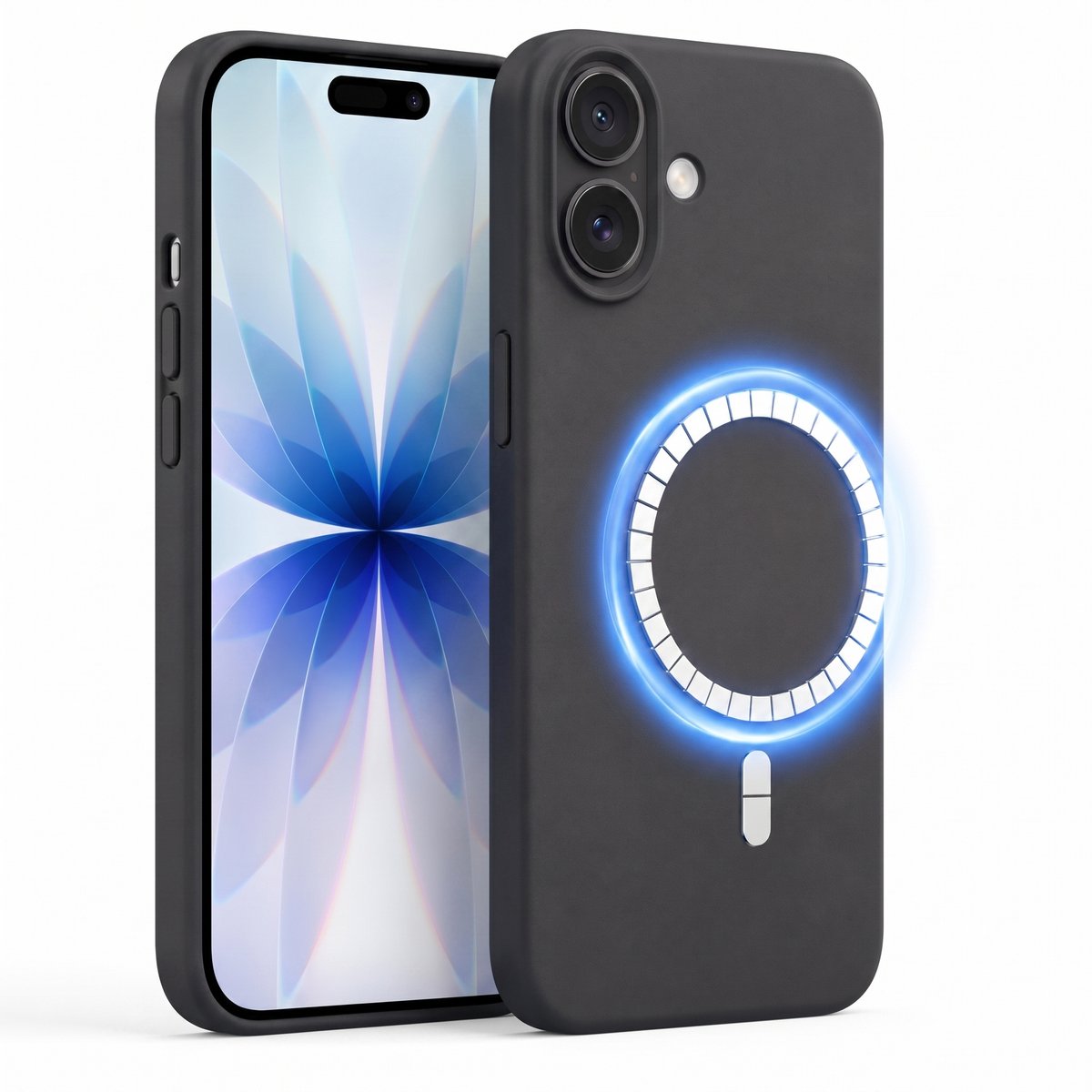 Hoesje geschikt voor Apple iPhone 17 - Hoesje geschikt voor Magsafe - Draadloos opladen - Gehard Glas – Zwart